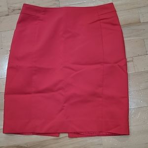 HM coral pencil skirt with pockets